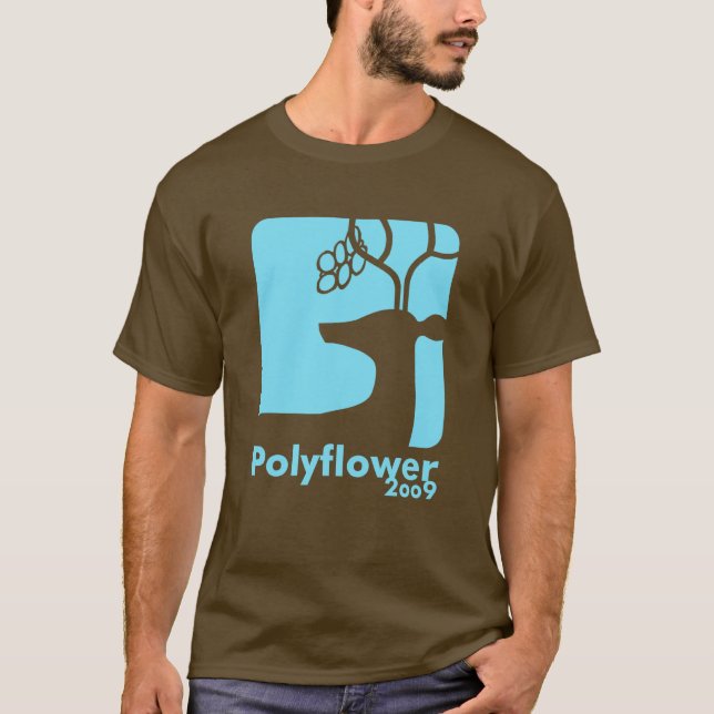 Deer Beer Blue - Polyflower 2009 T-Shirt (Front)