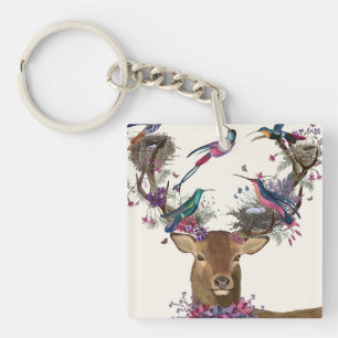 Deer Birdkeeper, Tropical Bird Nests Key Ring