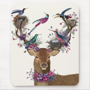 Deer Birdkeeper, Tropical Bird Nests Mouse Mat