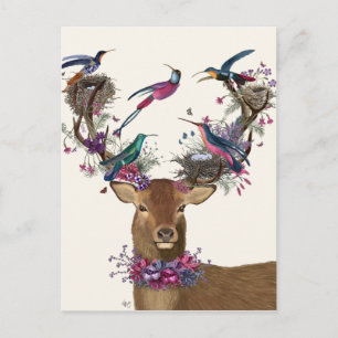 Deer Birdkeeper, Tropical Bird Nests Postcard
