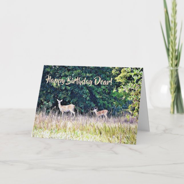 Deer Birthday Card (Front)