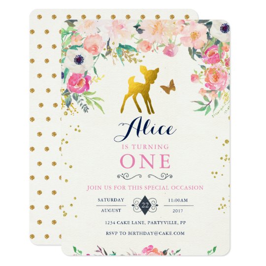 Deer Birthday Invitation