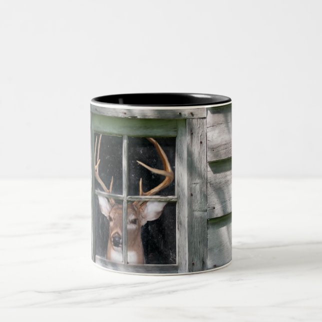 Deer Blind Two-Tone Coffee Mug (Center)