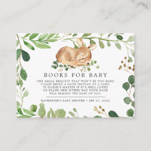 Deer Books For Baby Baby Shower Card
