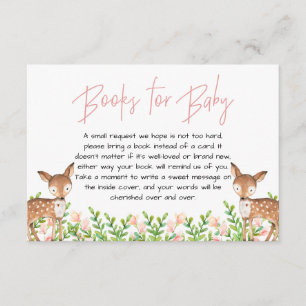 Deer Books for Baby, Oh Deer Baby Shower Enclosure Card