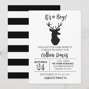 Deer Boy Baby Shower Invitation