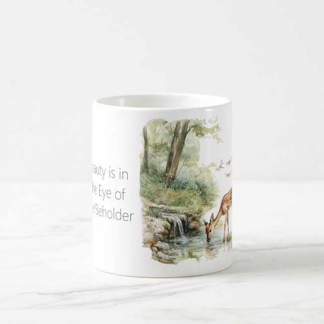 Deer Brook Trees Beauty Is Coffee Mug (Center)