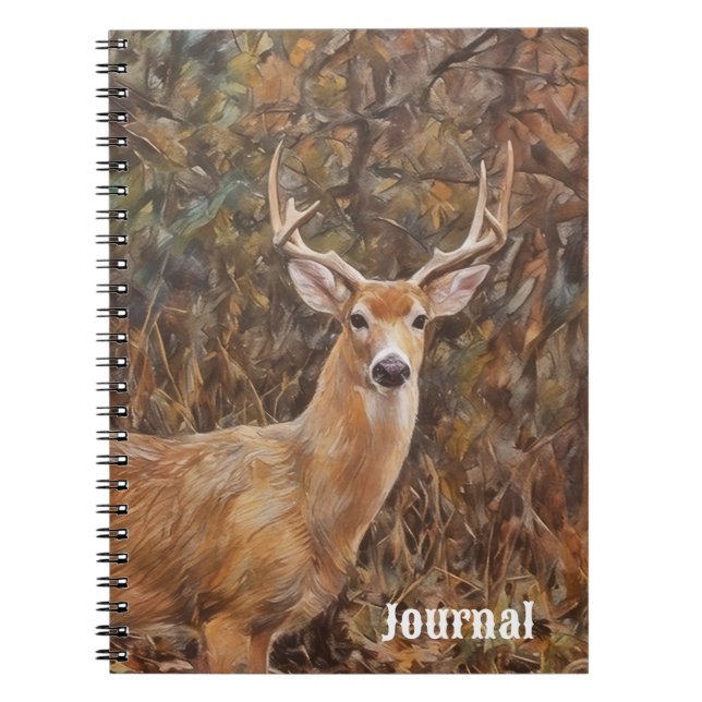 Deer Buck Antlers Art Nature Journal (Front)