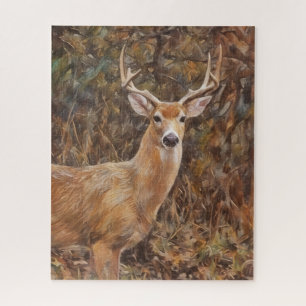 Deer Buck Antlers Nature Art Big Puzzle
