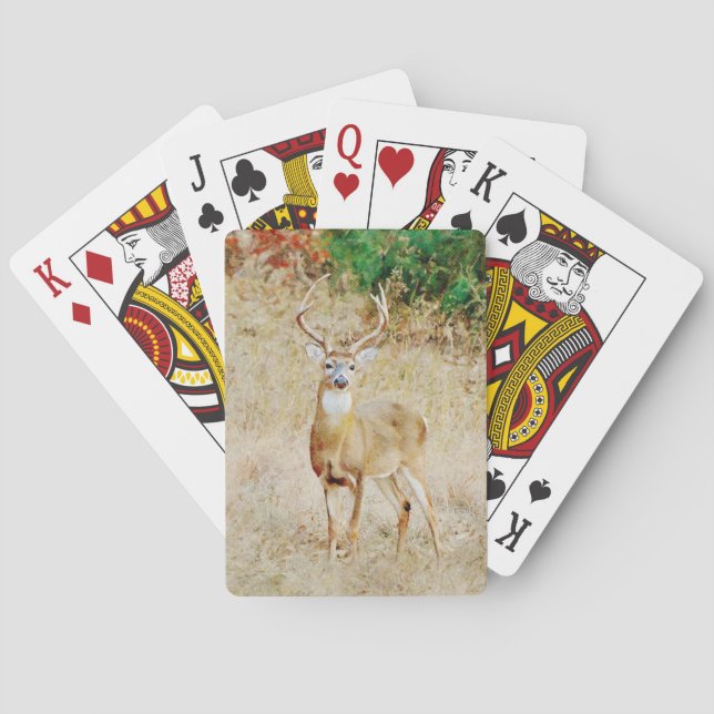 Deer Buck Art Hunters Playing Cards (Back)