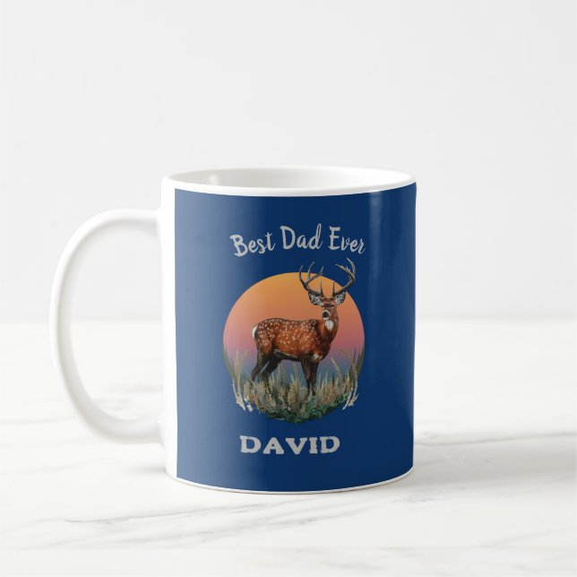 Deer Buck Best Dad Ever Mug Father Gift (Left)