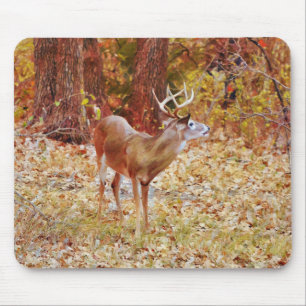 Deer Buck Big Antlers Art Mouse Pad