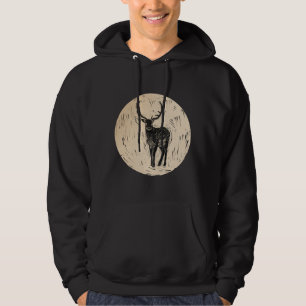 Deer Buck Nature Wildlife Art Hoodie