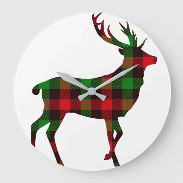 Deer buffalo large clock (Front)