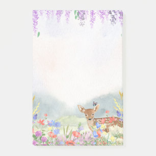Deer, Butterfly, Lilacs, & Spring Flowers Post-it Notes