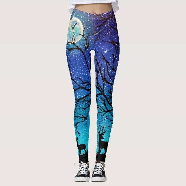 Deer by Moonlight Leggings (Front)