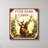 Deer Cabin Personalised with Wood Grain