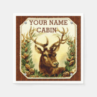 Deer Cabin Personalised with Wood Grain