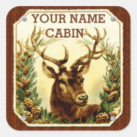 Deer Cabin Personalised with Wood Grain
