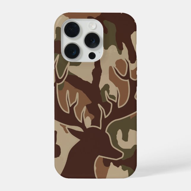Deer Camouflage Pattern Hunting Wildlife iPhone Case (Back)