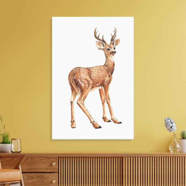 Deer Canvas Print (Insitu(LivingRoom))