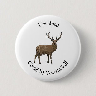 Deer cartoon illustration 6 cm round badge