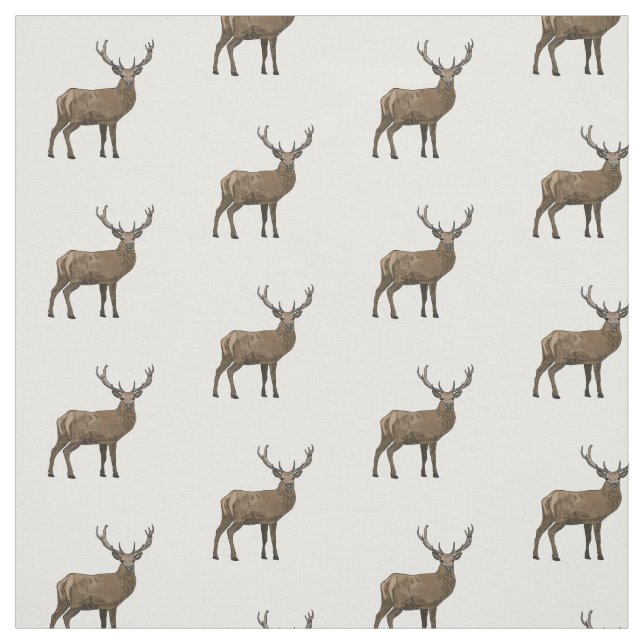 Deer cartoon illustration fabric (Swatch)
