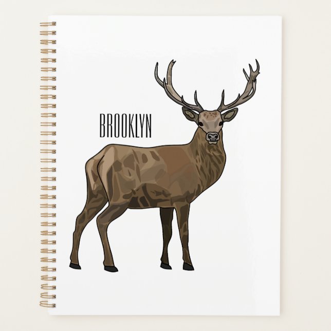 Deer cartoon illustration planner (Front)