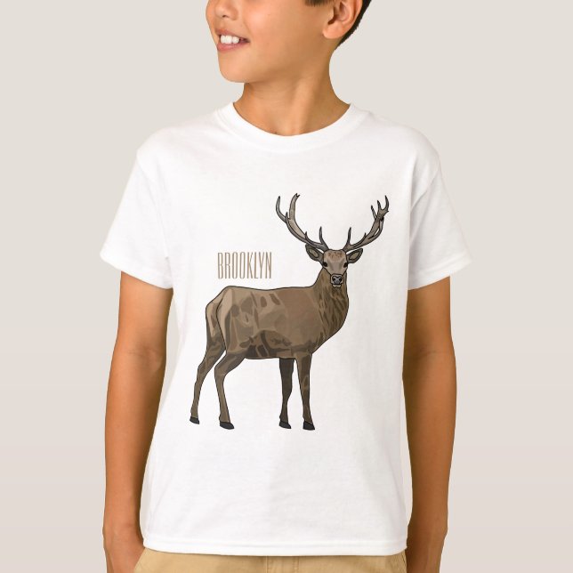 Deer cartoon illustration T-Shirt (Front)