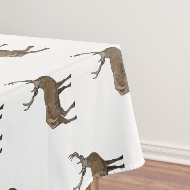 Deer cartoon illustration tablecloth (In Situ)