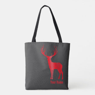Deer Chalet Antlers Retro Stag Antlers Vintage Tote Bag