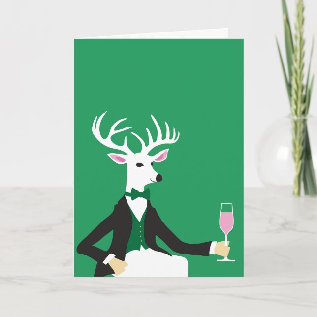Deer Cheers  Card (Front)