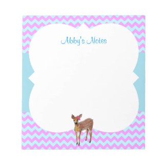 Deer Chevron Cotton Candy Personalised Notepad