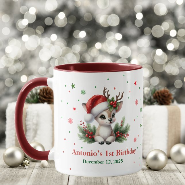 Deer christmas birthday mug (Creator Uploaded)