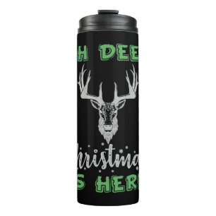 deer christmas deer reindeer Christmas antlers Thermal Tumbler