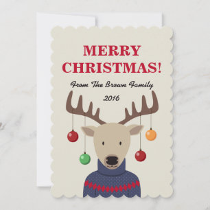 Deer Christmas Holiday Card