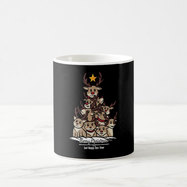 Deer Christmas Tree Coffee Mug (Center)