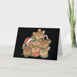 Deer Christmas Tree Funny Animal Christmas Holiday Card