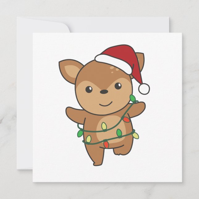 Deer Christmas Winter Animals Deer Invitation (Front)