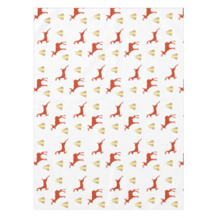Deer Christmas Wrapping Paper Tablecloth