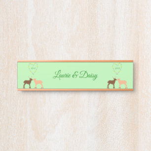 Deer Couple and Daisy Heart Custom Door Sign