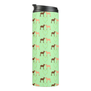 Deer Couple and Daisy Heart Thermal Tumbler