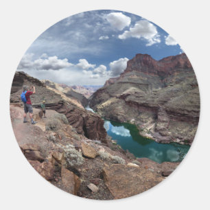 Deer Creek at Colorado River - Grand Canyon Classic Round Sticker