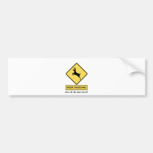 deer crossing bumper sticker