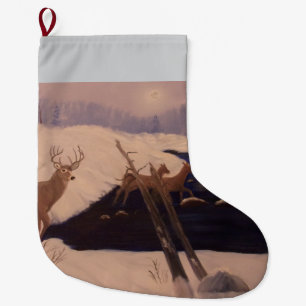 Deer Crossing Christmas Stocking