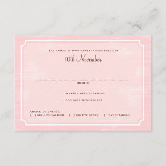 Deer Darlings RSVP Card Pink Brown
