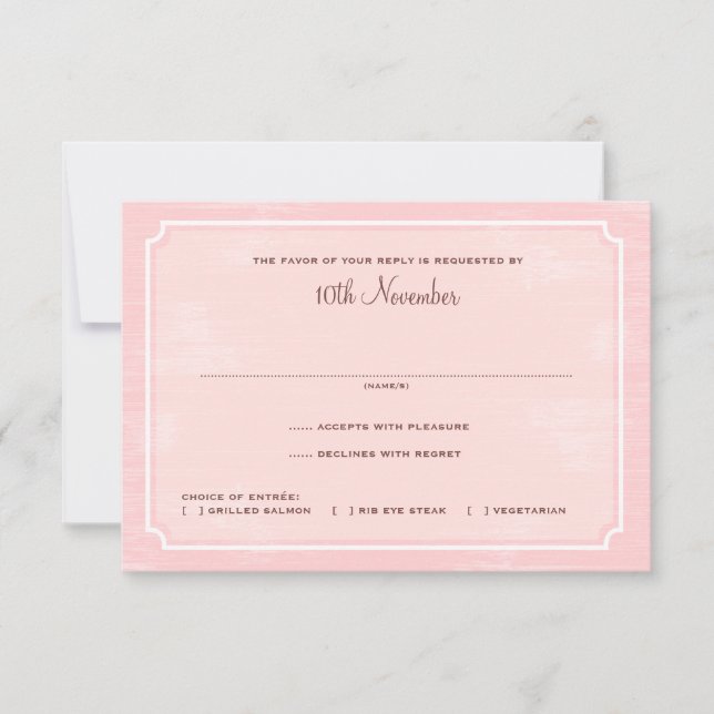 Deer Darlings RSVP Card Pink Brown (Front)