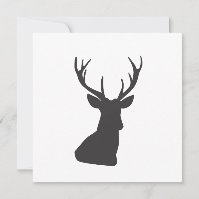 Deer Deer Silhouette Silhouette Animal Wild Postca (Front)