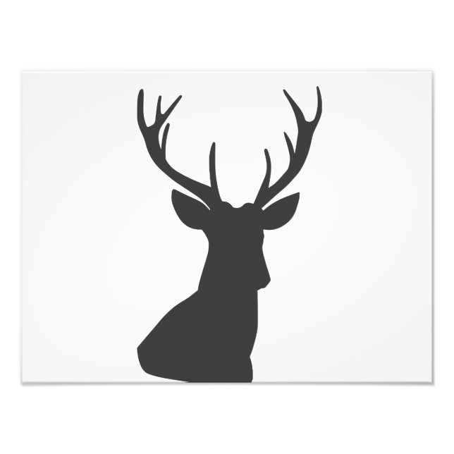 Deer Deer Silhouette Silhouette Animal Wild Postca Photo Print (Front)