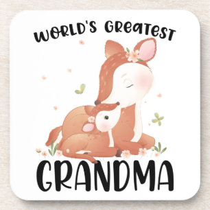 Deer Doe and Fawn World's Greatest Grandma Coaster